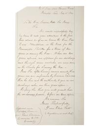 [CIVIL WAR - NAVY]. PORTER, David Dixon (1813-1891). Autograph endorsement signed ("David D. Porter / Rear Aml") on verso of document written on behalf of and listing 25 crew members of the US Ironclad Steamer " Essex ."
