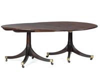 An English Mahogany Two-Pedestal Dining Table