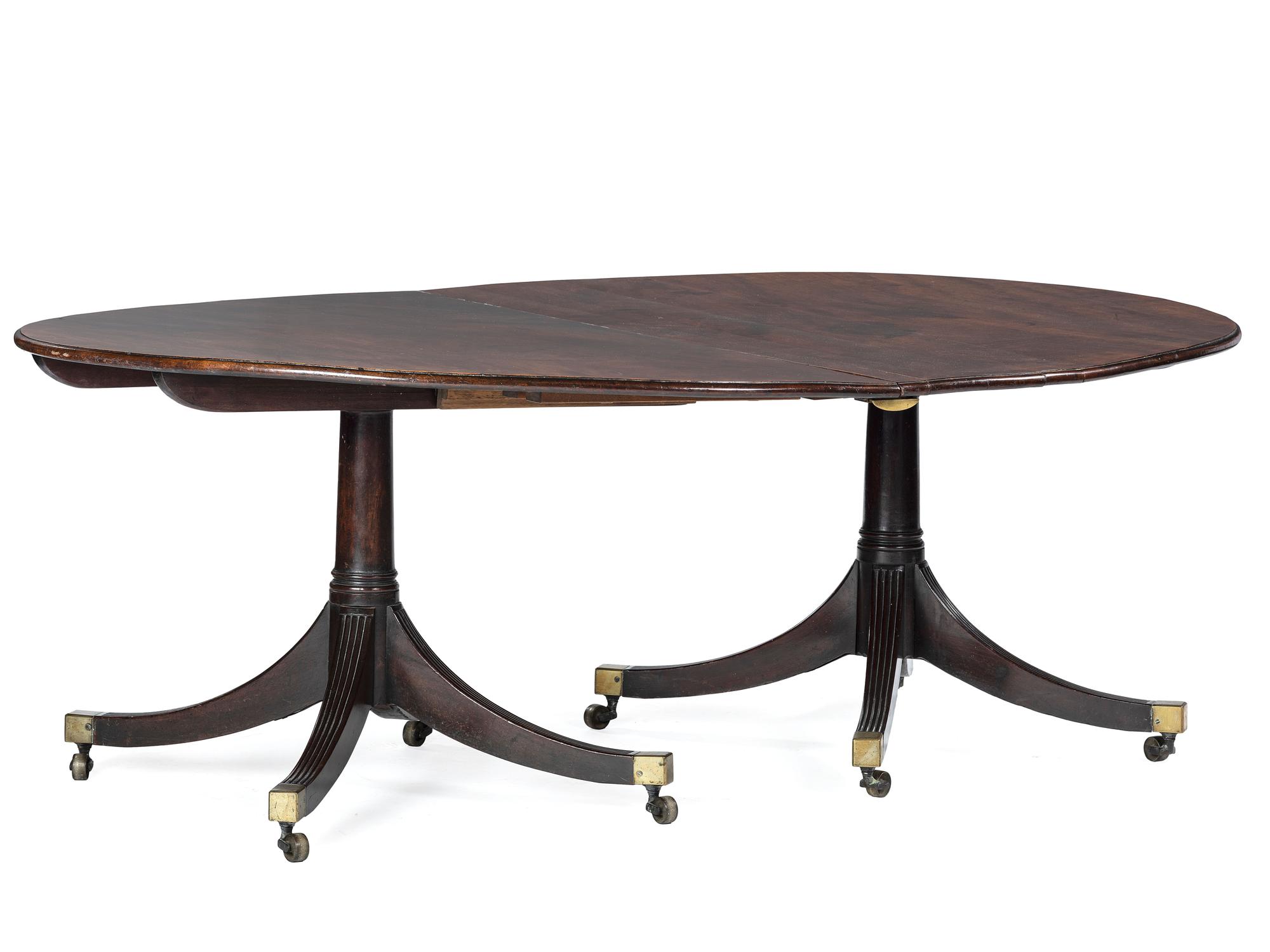An English Mahogany Two-Pedestal Dining Table