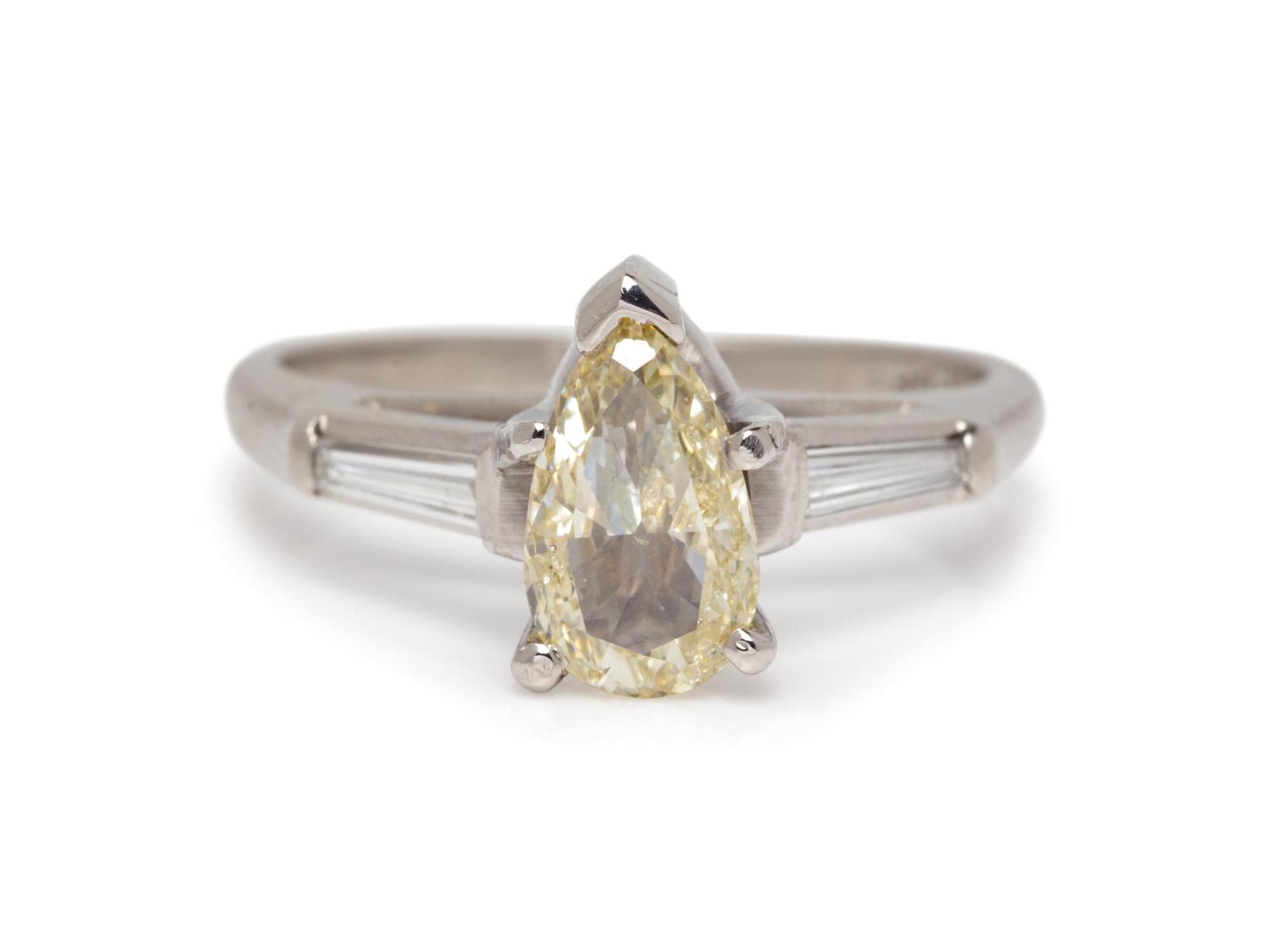 A Platinum and Diamond Ring,