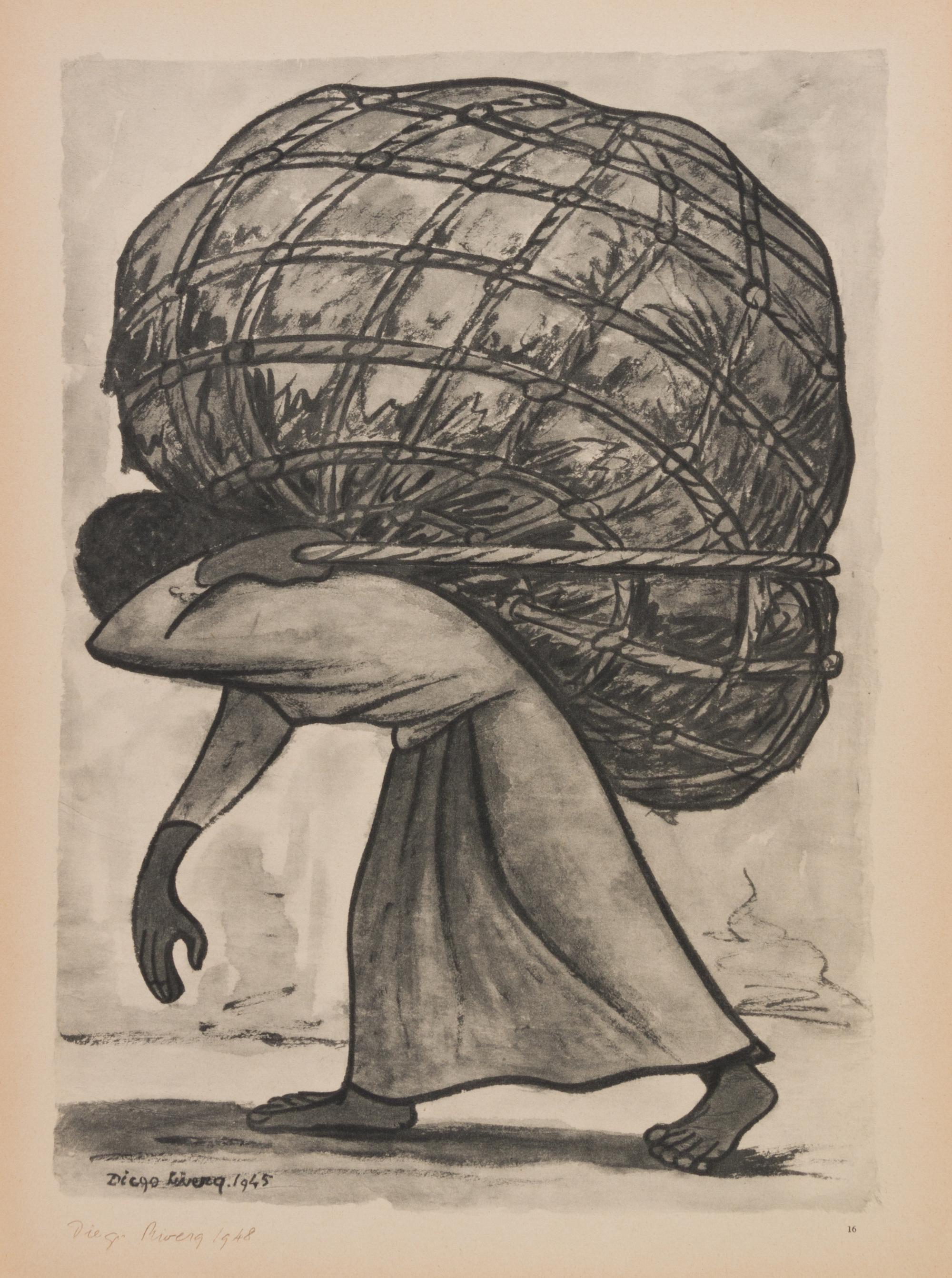 After Diego Rivera, (Mexican, 1886-1957), Acuarelas, 1935-1945 (portfolio of 19 of 25 lithographs with original jacket)