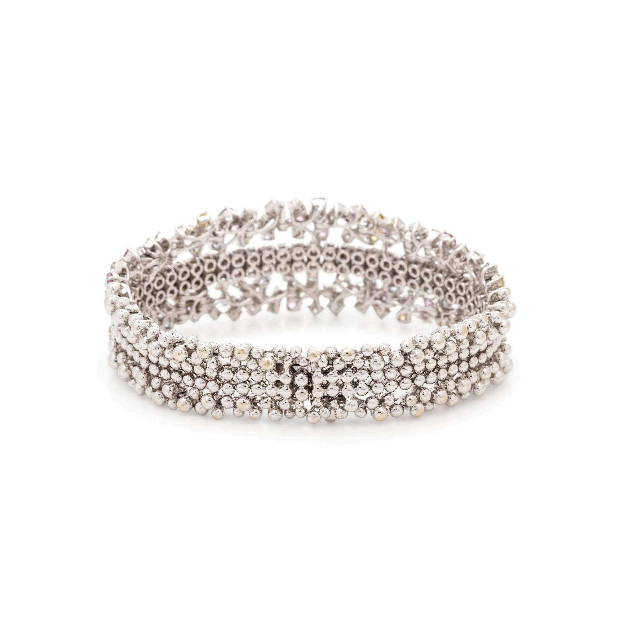 DIAMOND AND MULTICOLOR SAPPHIRE BRACELET