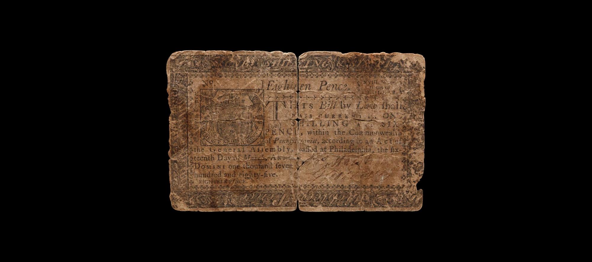 [PENNSYLVANIA COMMONWEALTH] 3/16/1785 15d Note