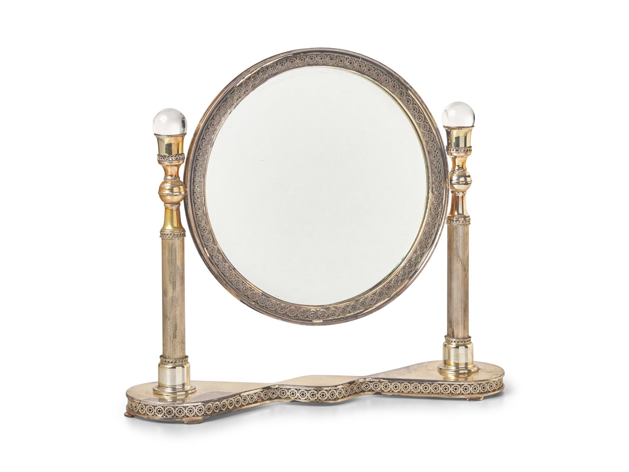 An Italian Silver-Plate Cheval Vanity Mirror Made for Bonwit Teller DONATED BY JUAN MONTOYA DESIGN