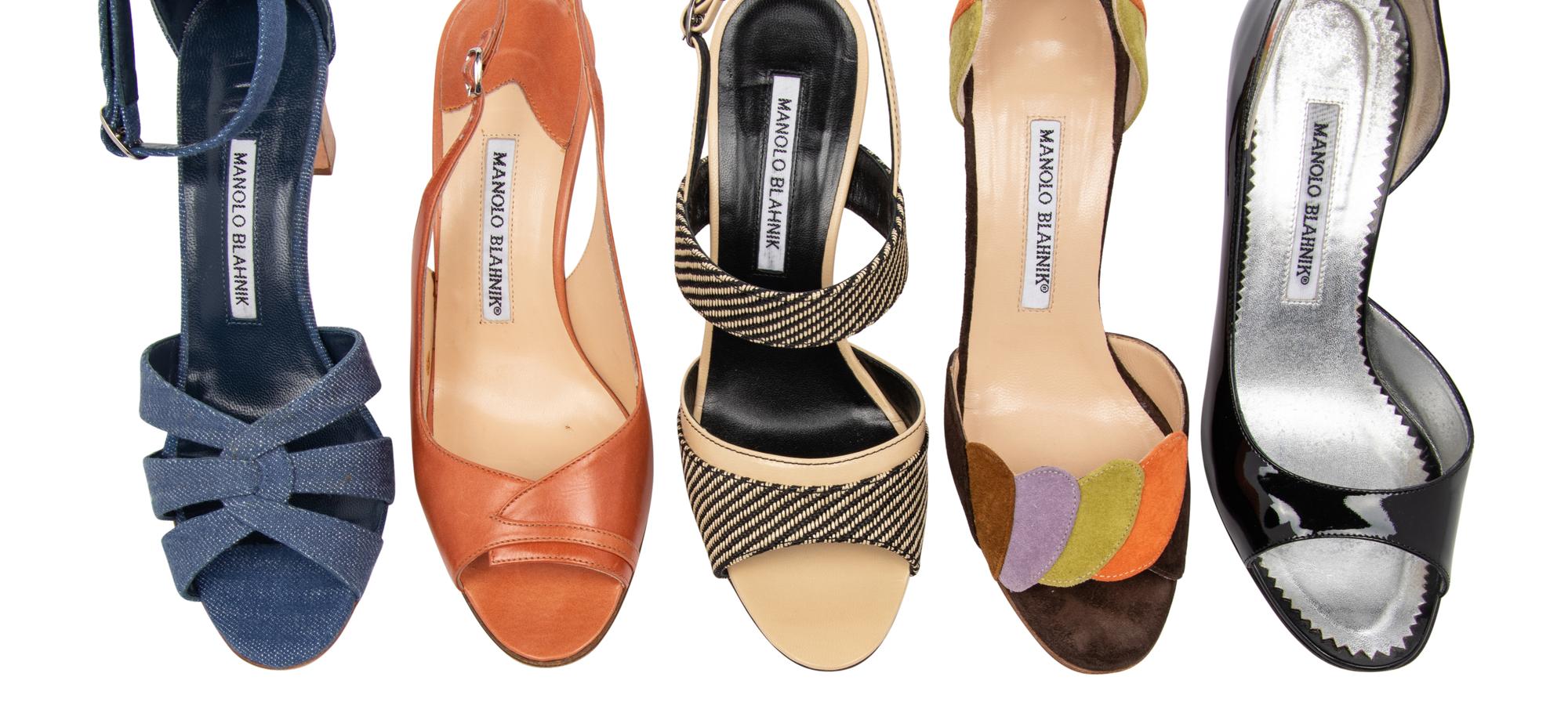 Five Pairs Manolo Blahnik Shoes