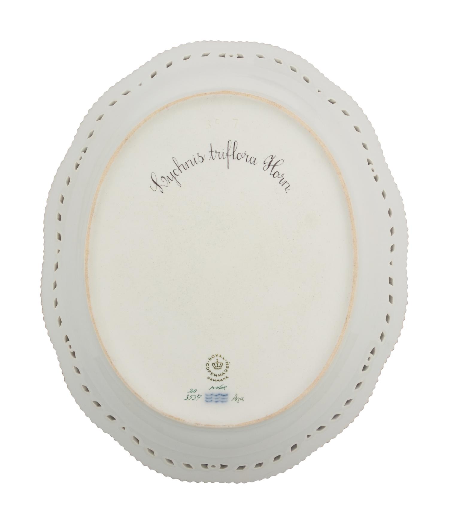 Three Royal Copenhagen Flora Danica Platters