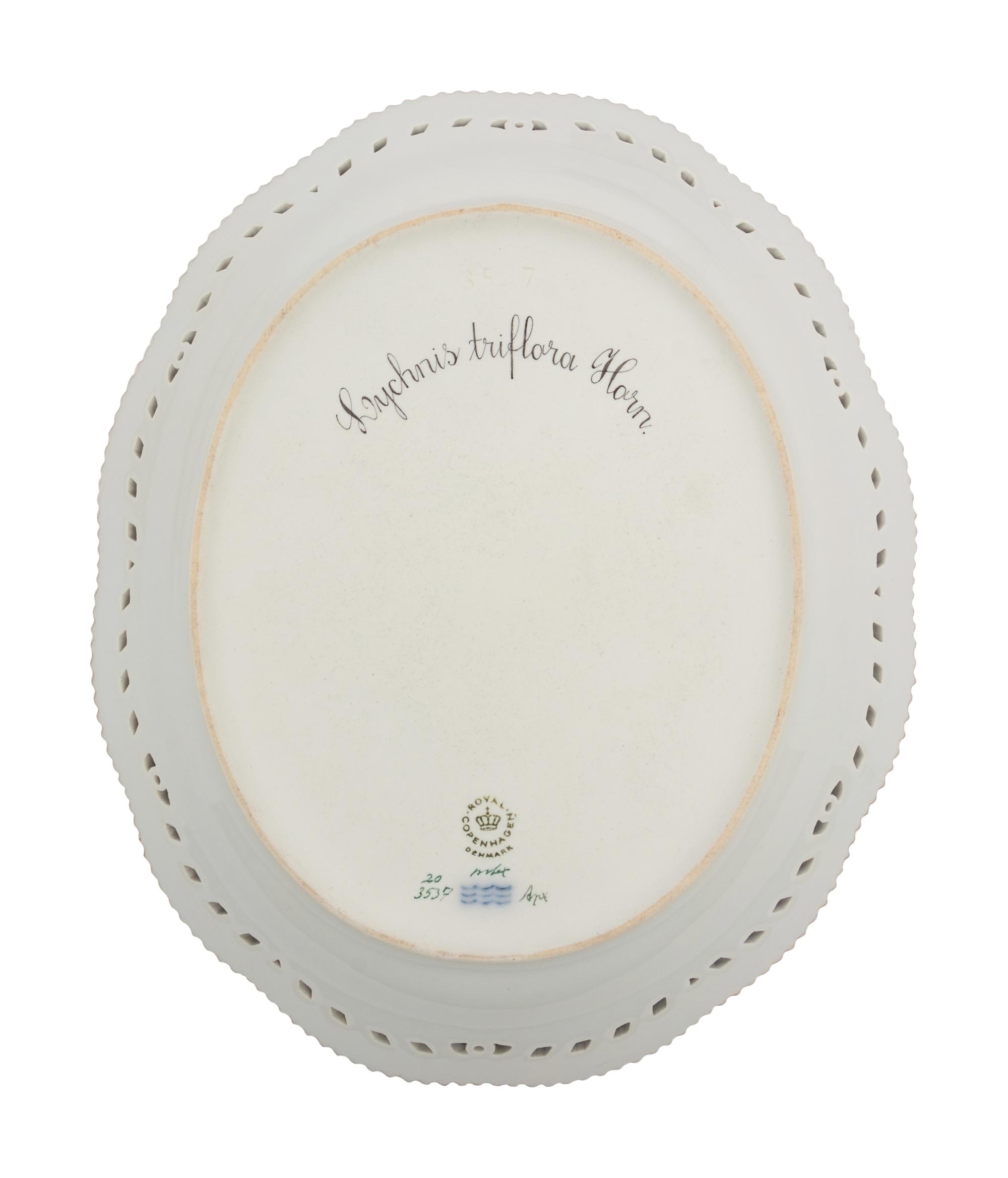 Three Royal Copenhagen Flora Danica Platters