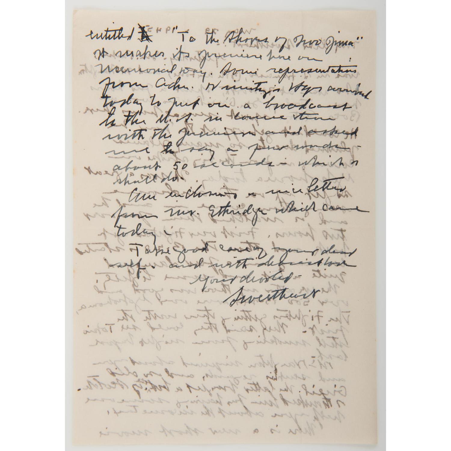 Major General James E. Chaney Archive, Incl. Letters from Iwo Jima
