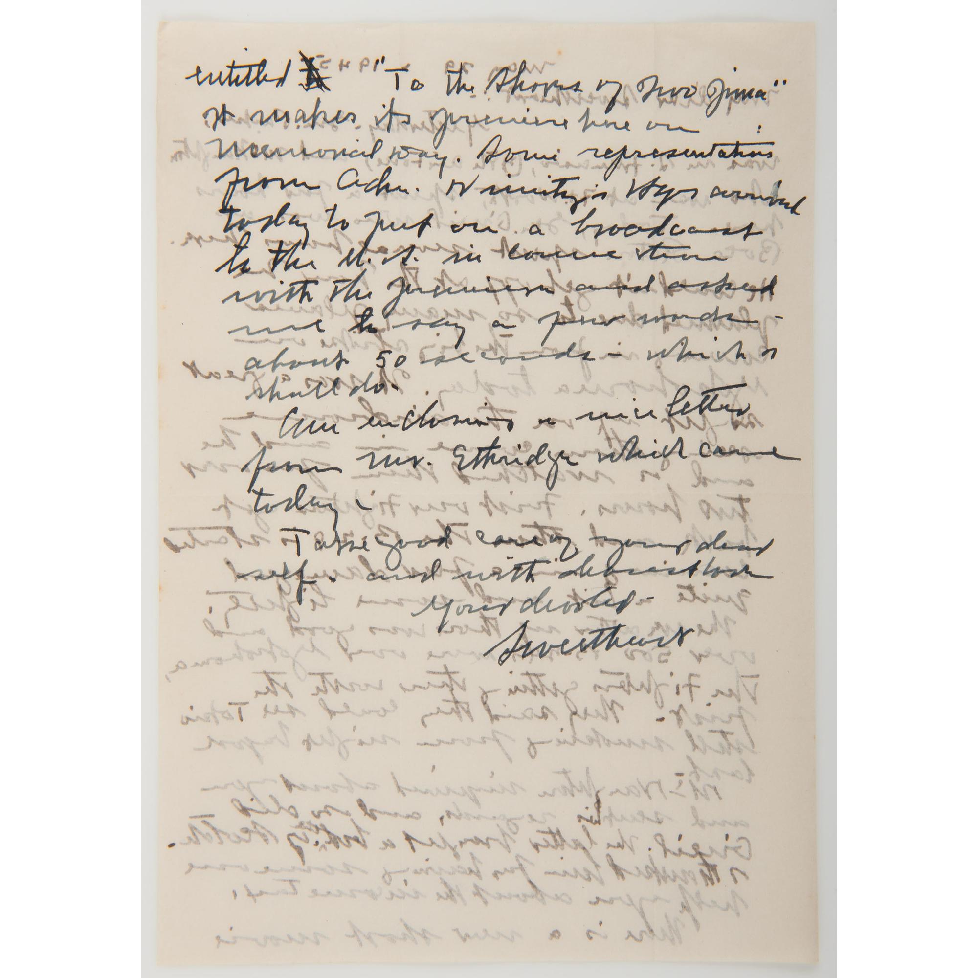 Major General James E. Chaney Archive, Incl. Letters from Iwo Jima