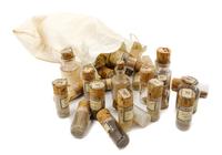 A Group of Twenty-Eight Powdered Specimens Height of tallest 3 1/2 inches.