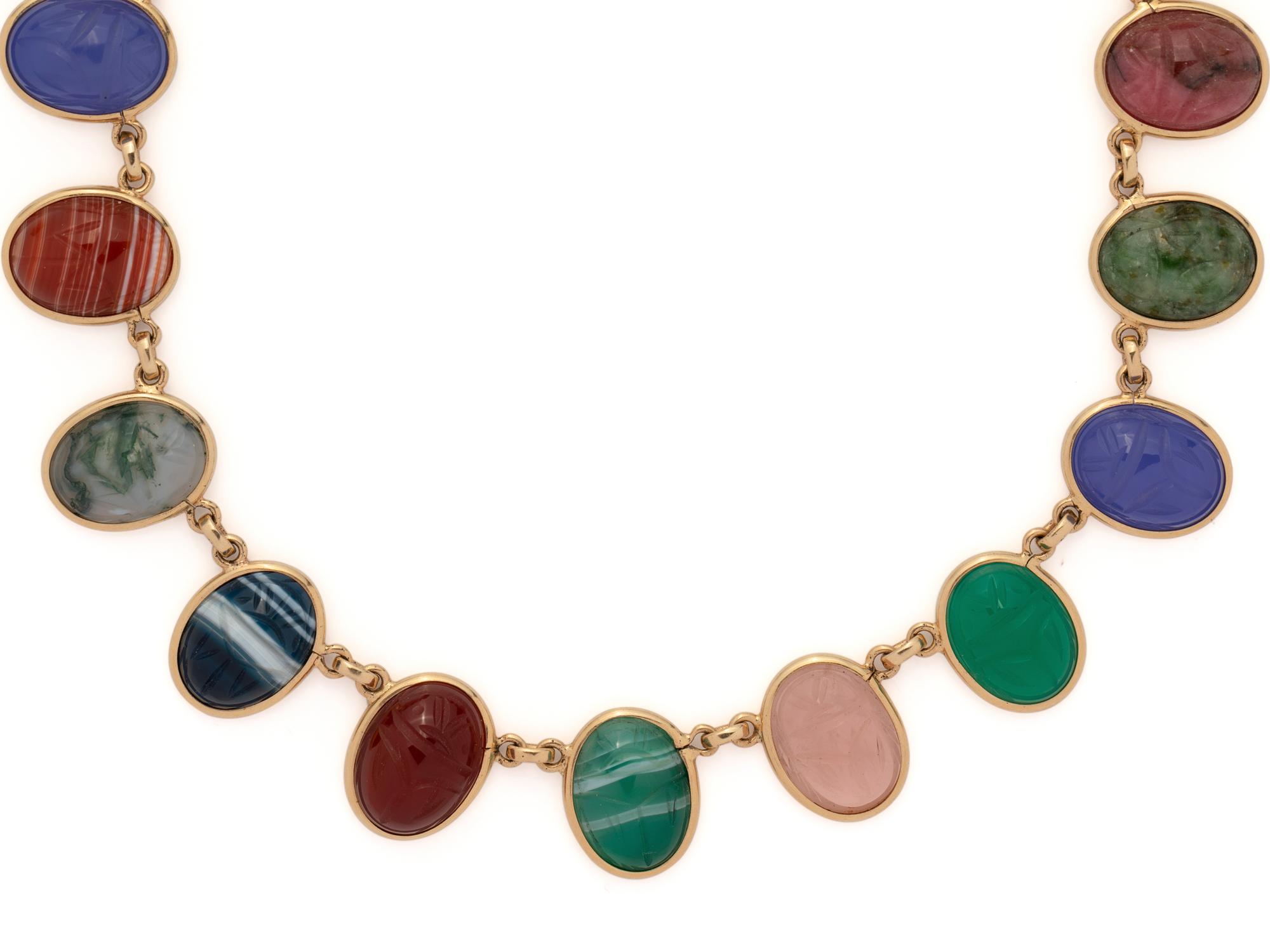 HARDSTONE SCARAB SET