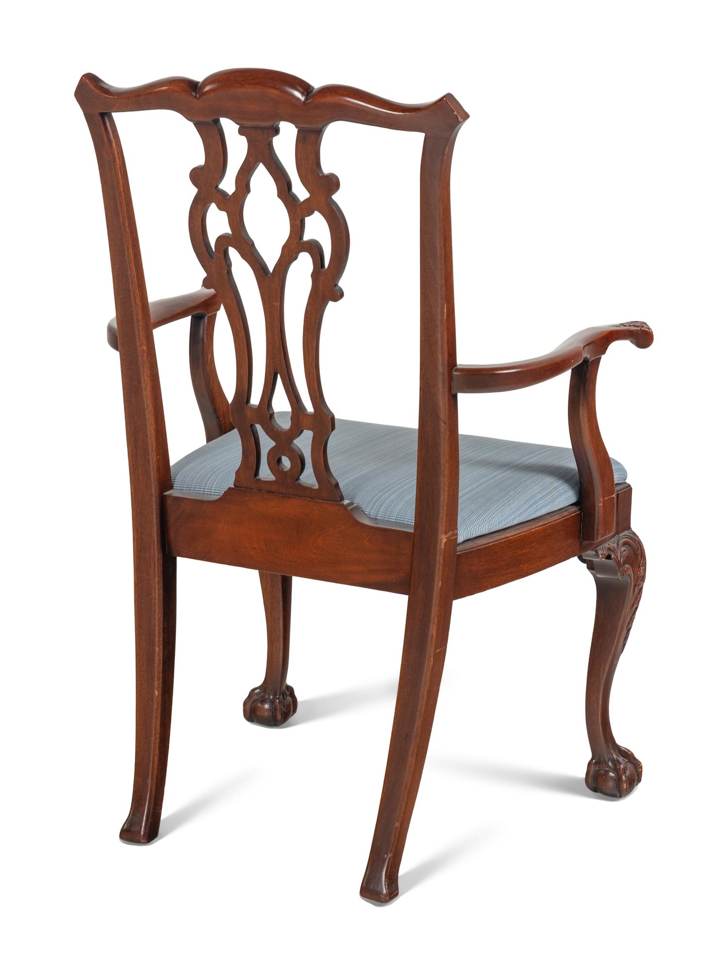 A Pair of George III Style Mahogany Armchairs