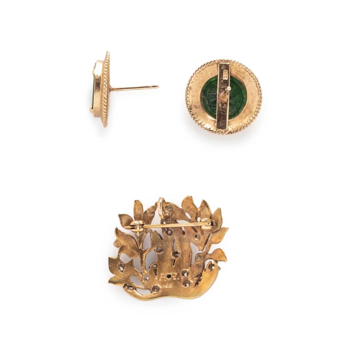 COLLECTION OF YELLOW GOLD JEWELRY