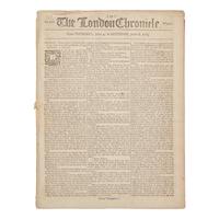 [Washington, George] Report of George Washington Arriving in Philadelphia on his way to his First Inauguration
