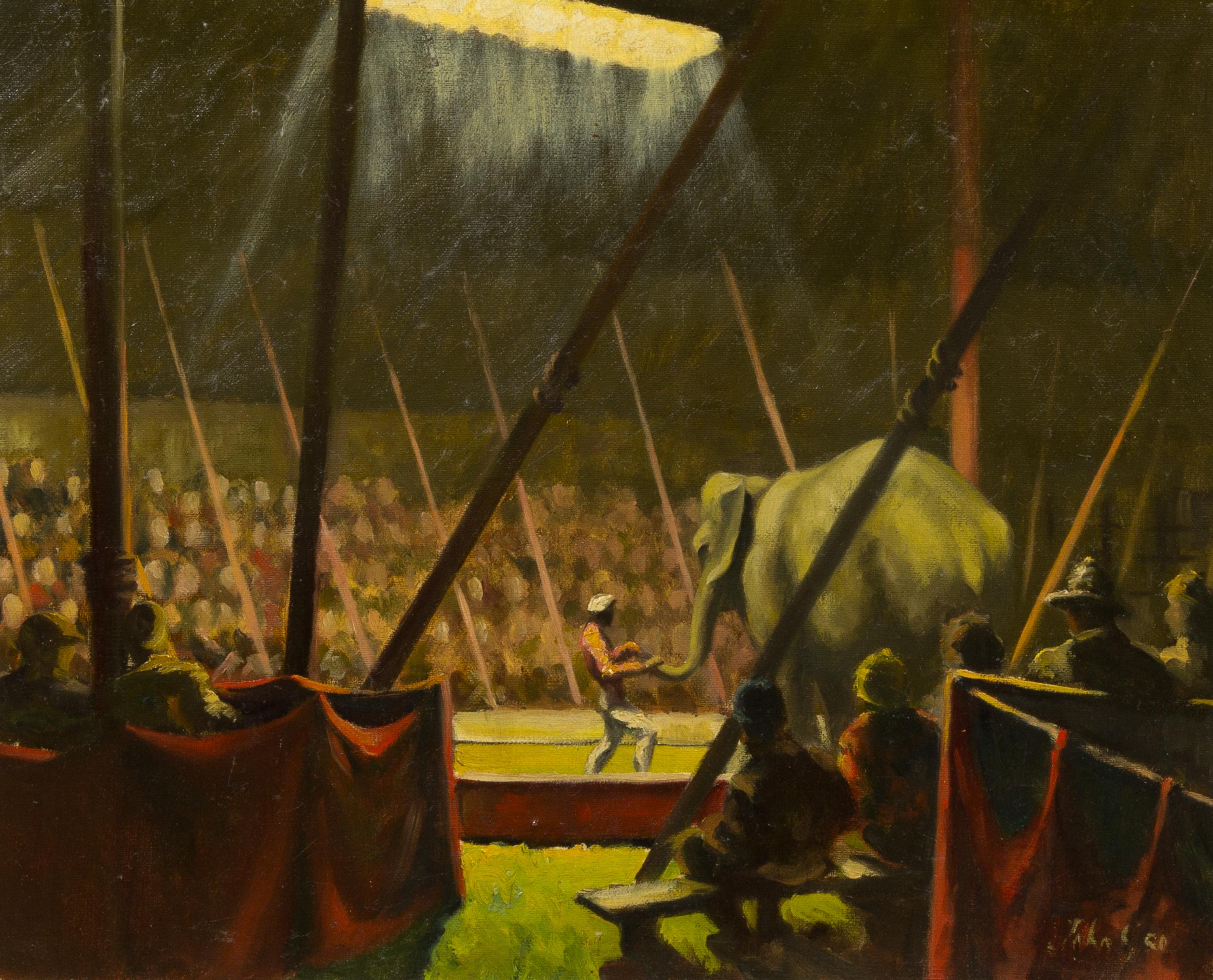 Artist Unknown, (20th cenutry), Circus Scene with Elephant
