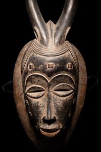 Two Baule Wood Masks