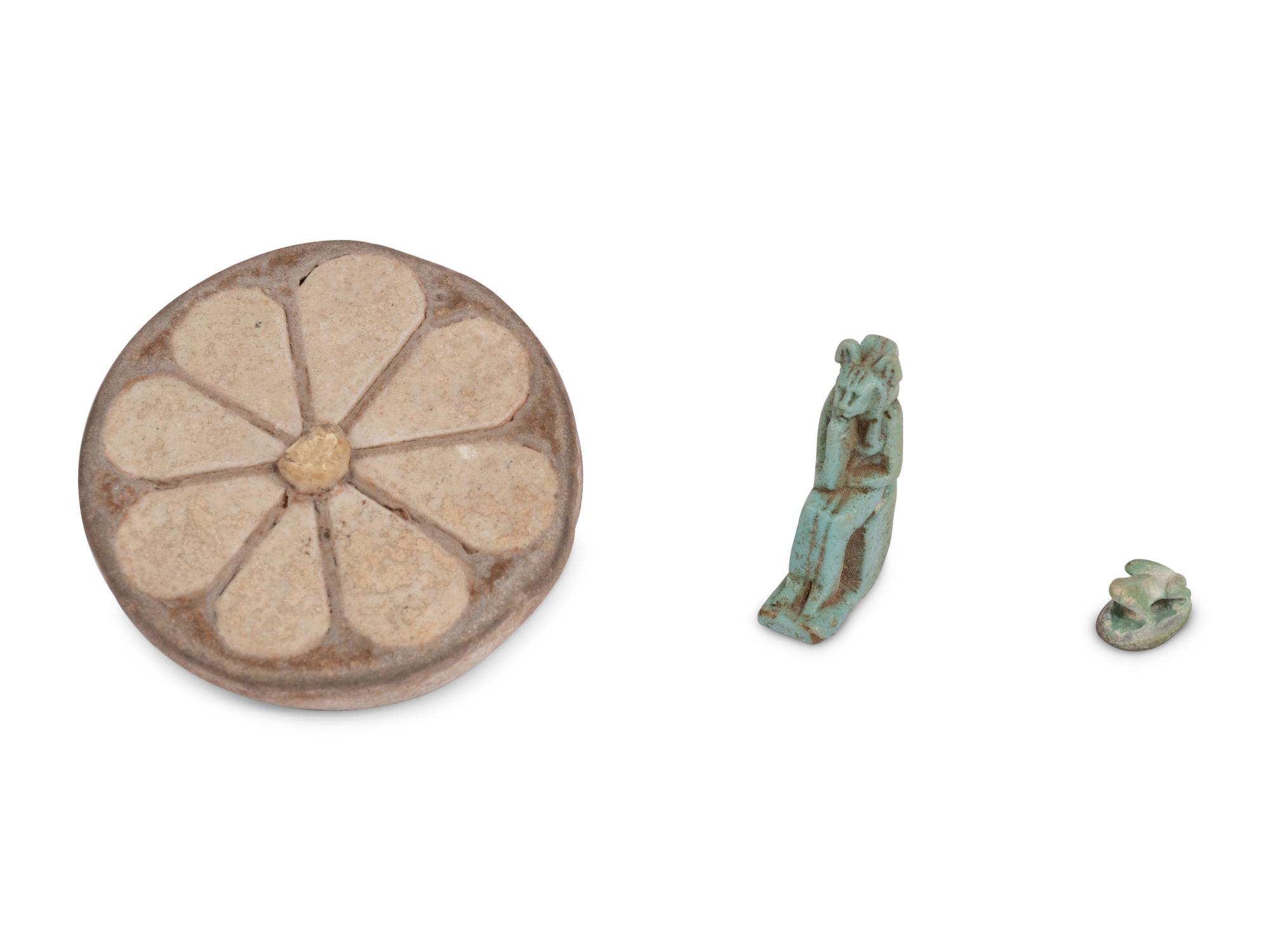 Three Egyptian Faience Amulets