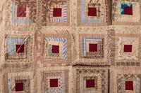 A Doll's Pieced Cotton Log Cabin Quilt
