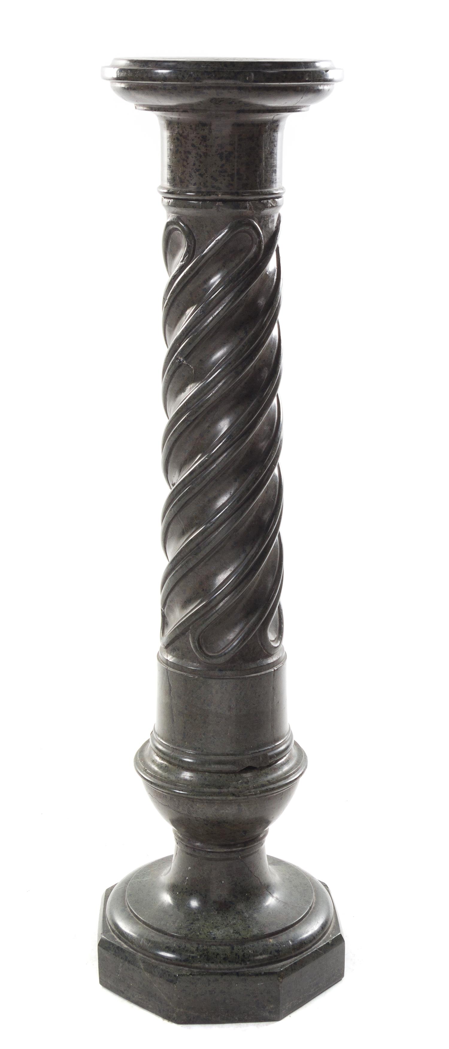 A Continental Marble Column Height 43 1/2 inches. — 19TH/20TH CENTURY