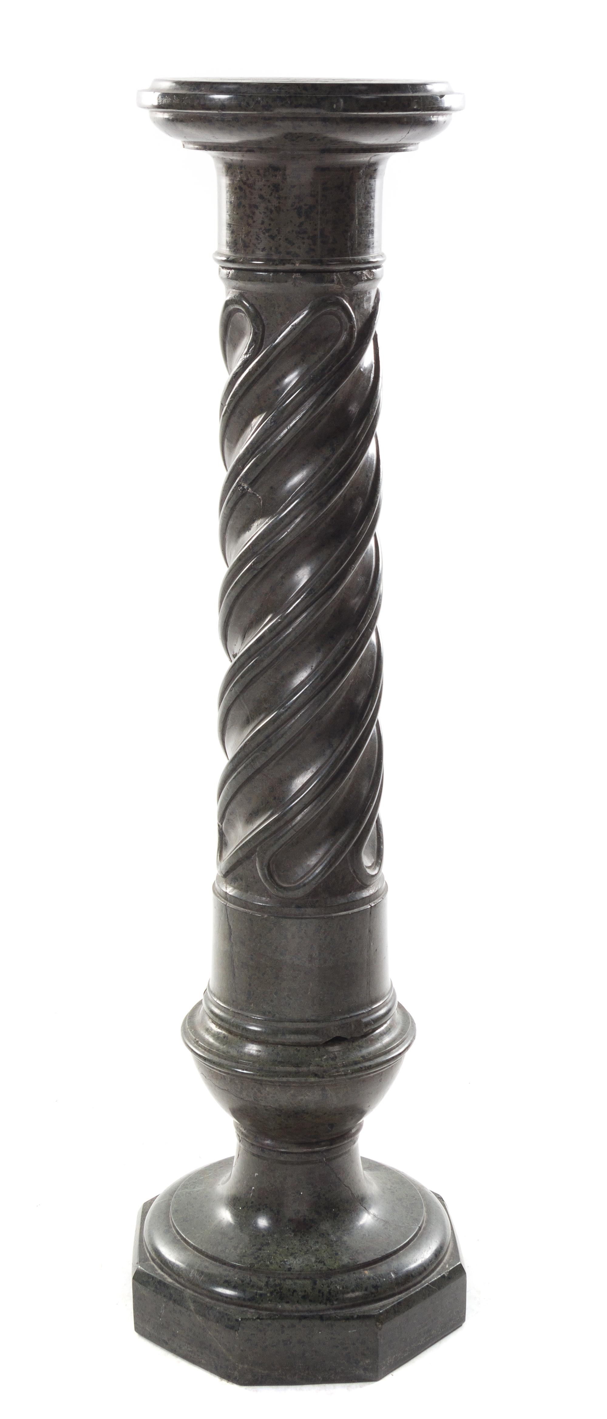 A Continental Marble Column Height 43 1/2 inches. — 19TH/20TH CENTURY