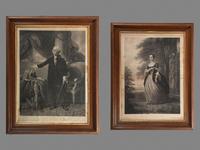 A Pair of Engravings Depicting George and Martha Washington