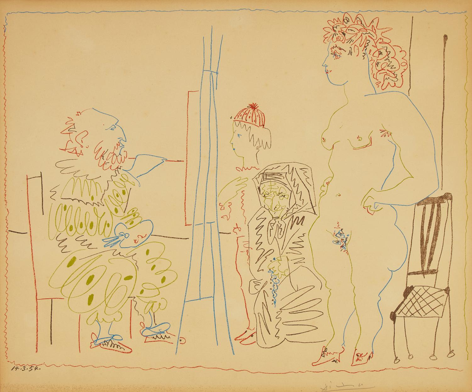 Le Modele et Deux Personnages, 1954
