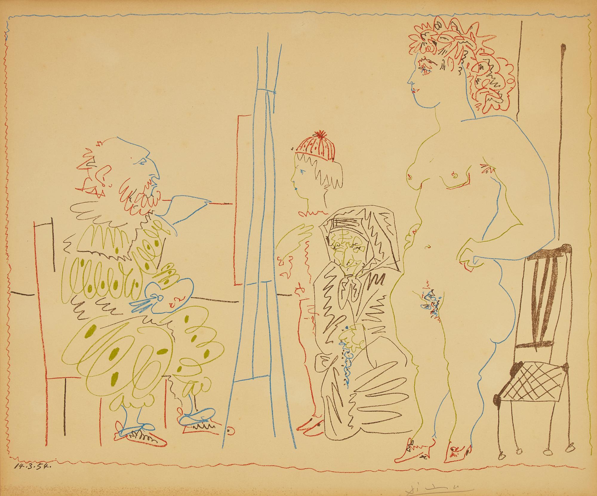 Le Modele et Deux Personnages, 1954