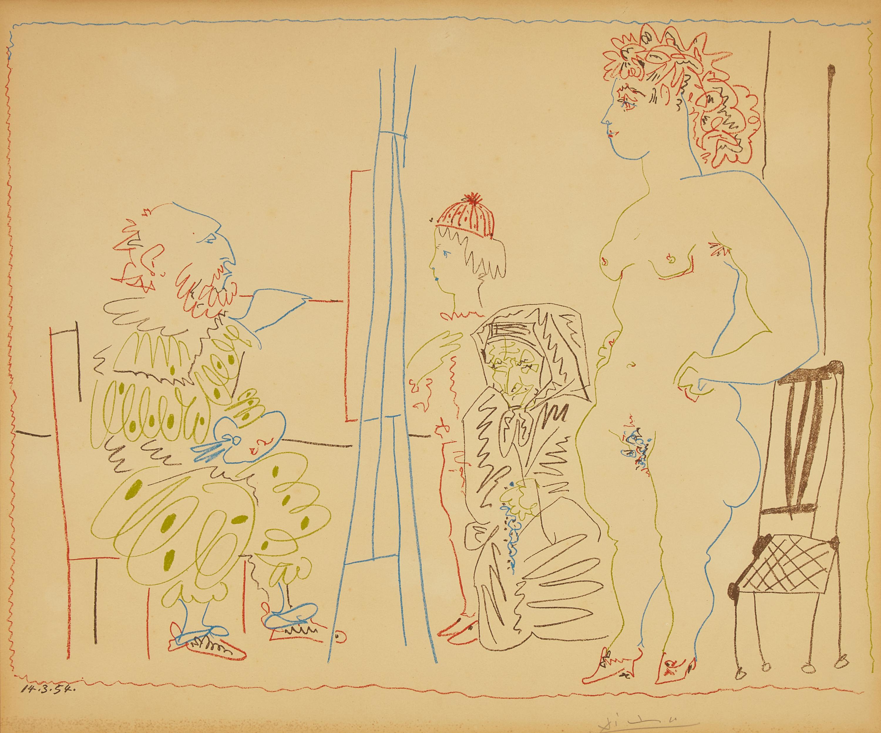 Le Modele et Deux Personnages, 1954