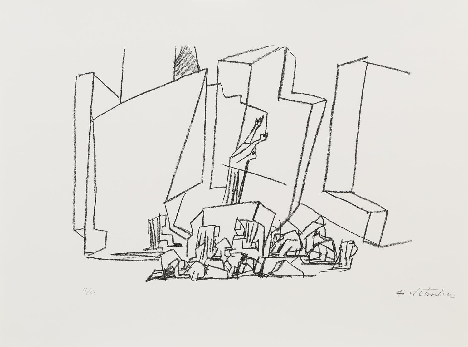 Fritz Wotruba, (Austrian, 1907-1975), Variations on Wagner's Ring, 1967 (suite of fourteen works)