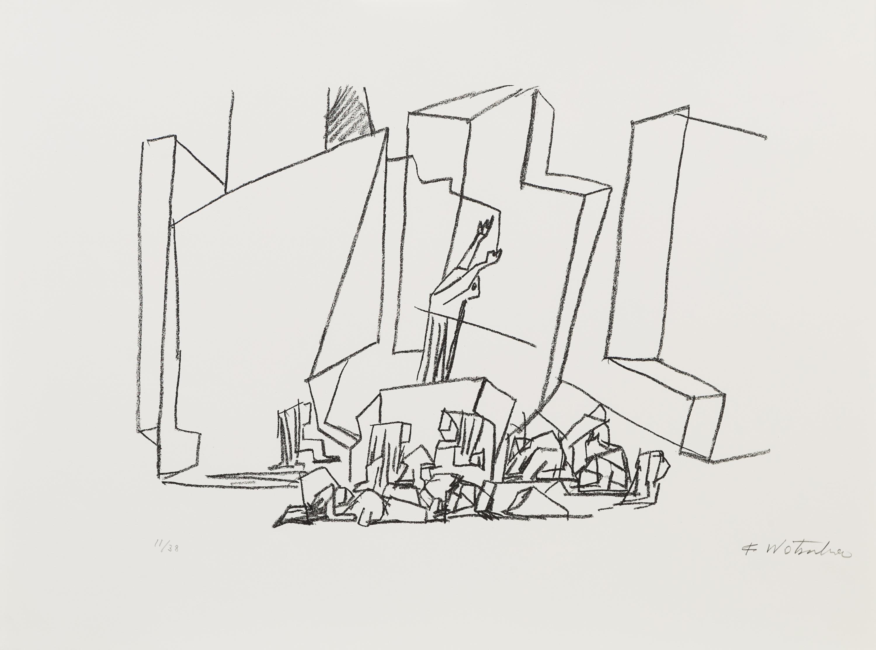 Fritz Wotruba, (Austrian, 1907-1975), Variations on Wagner's Ring, 1967 (suite of fourteen works)