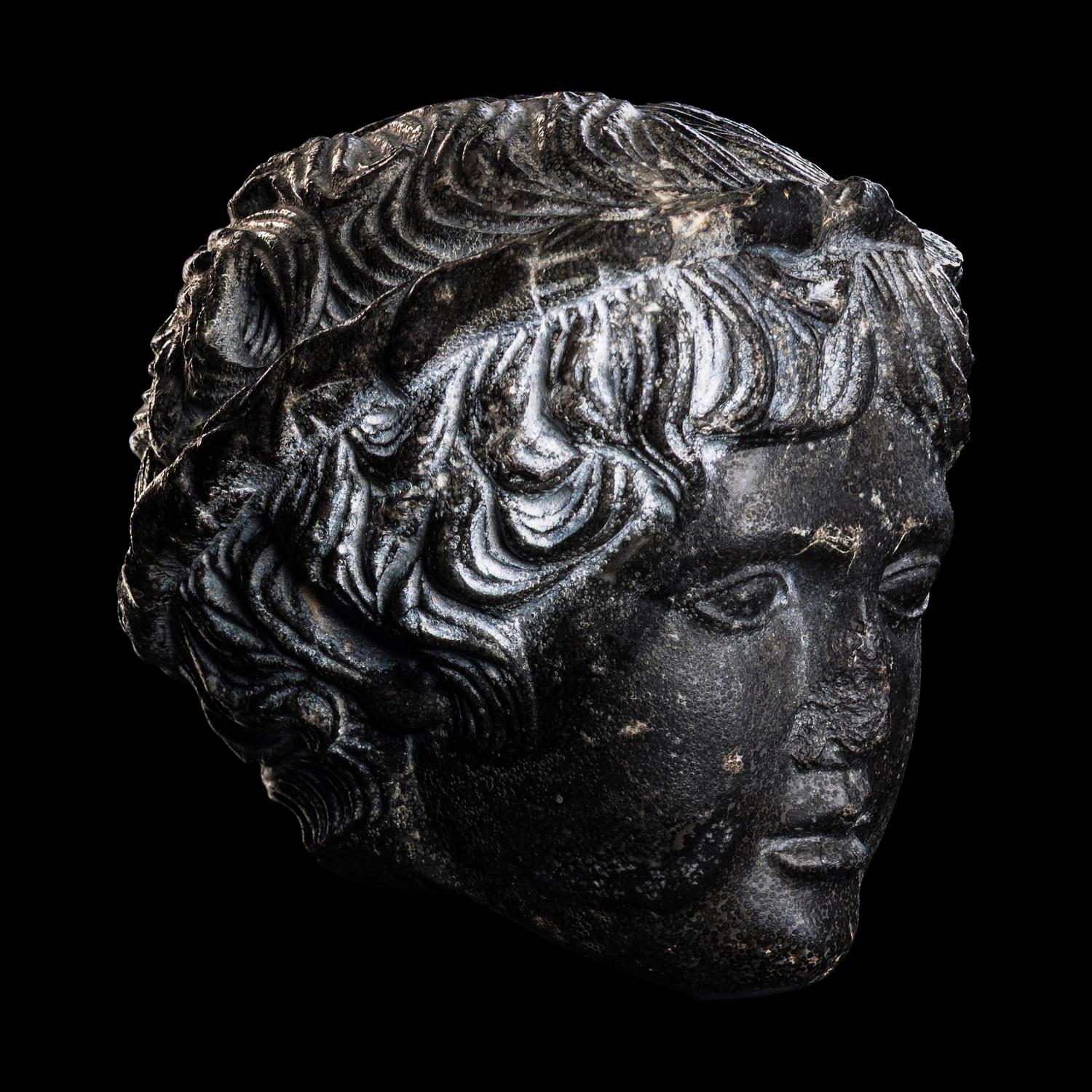 A Roman Black Dolomite Head of a Youth