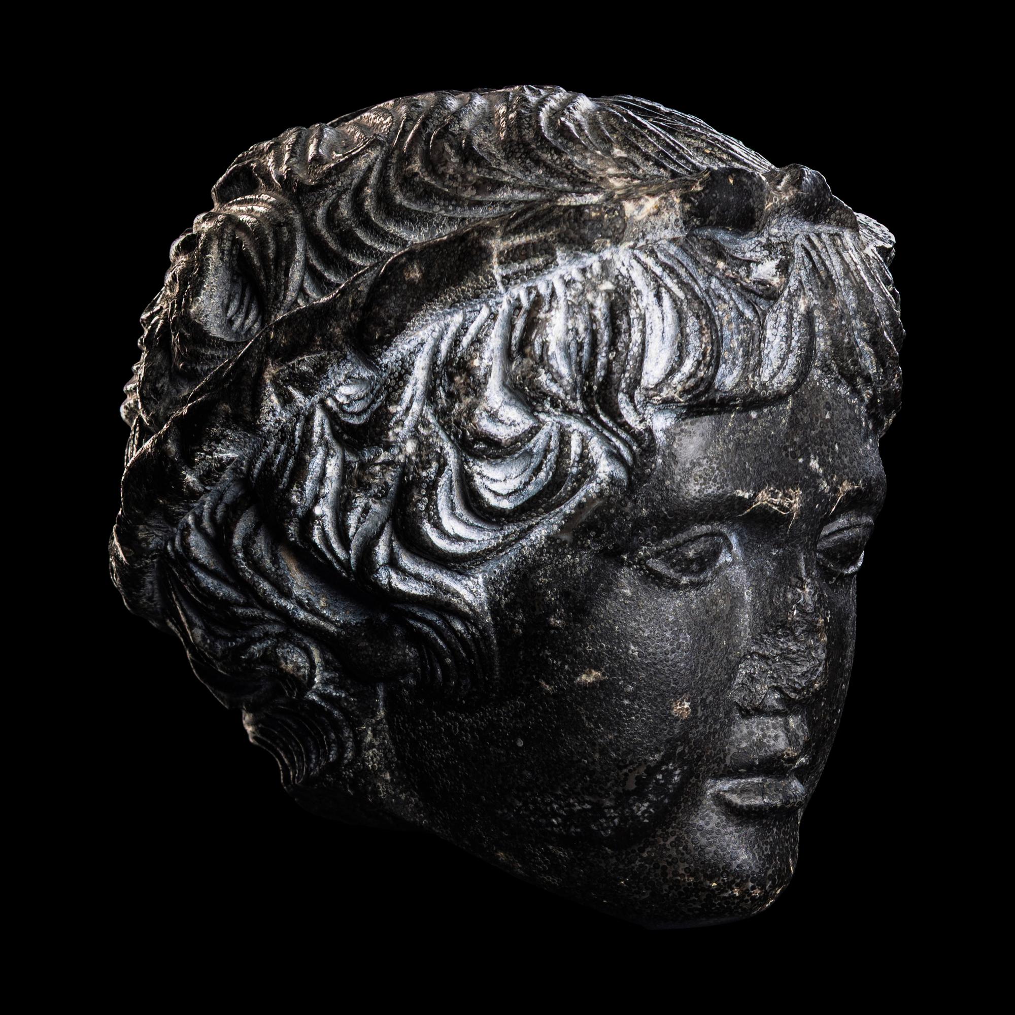 A Roman Black Dolomite Head of a Youth