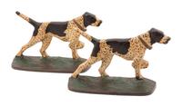 A Pair of Victorian Painted Iron Doorstops Height 4 1/2 inches. — LATE 19TH CENTURY