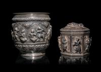 Two Burmese Silver Bowls