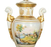 A Pair of Paris Porcelain Lamps and an Additional Lamp