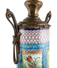 A Gilt Metal Mounted Porcelain Vase Lamp