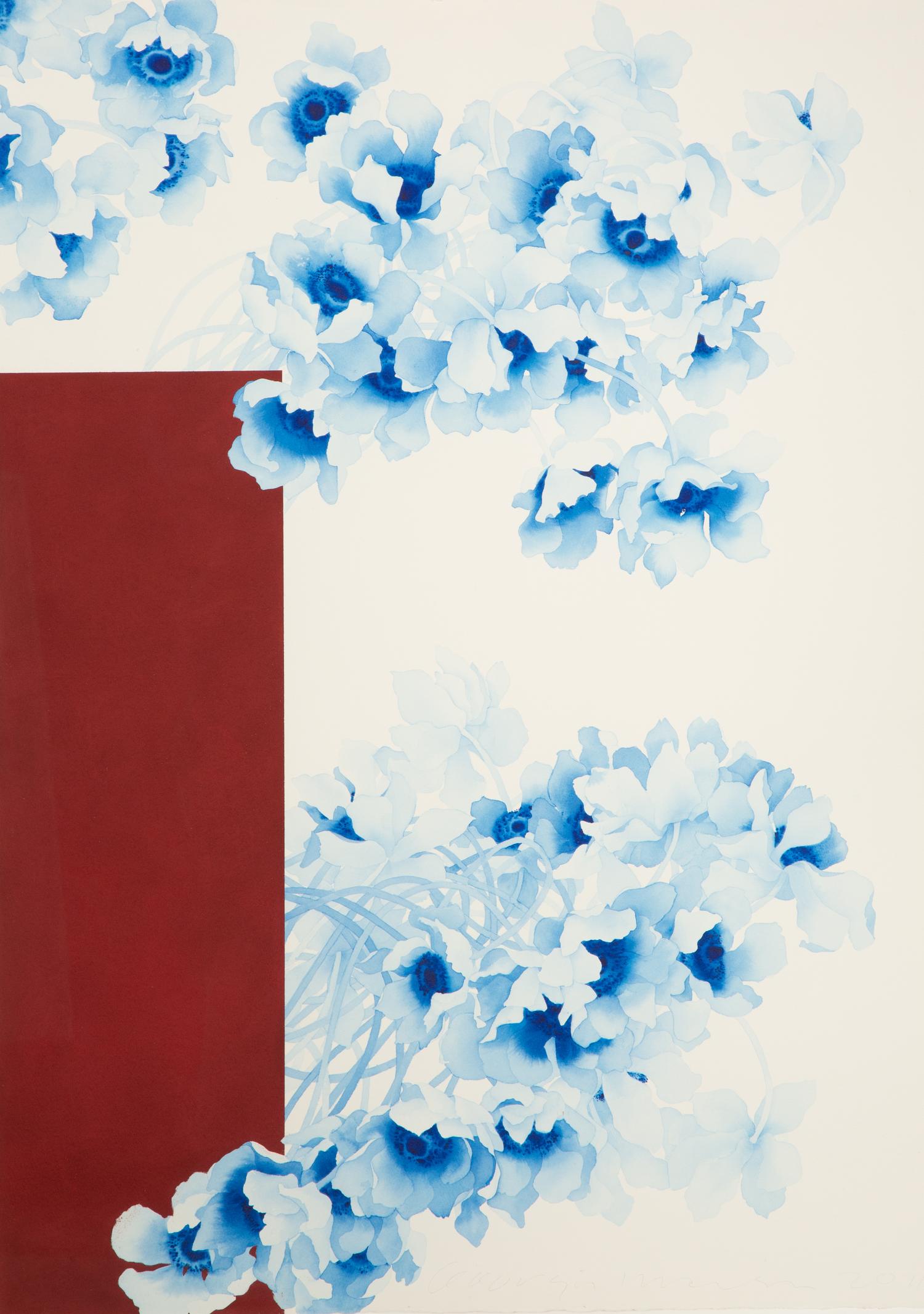 Duet for Red and Blue , 2011 (two works)