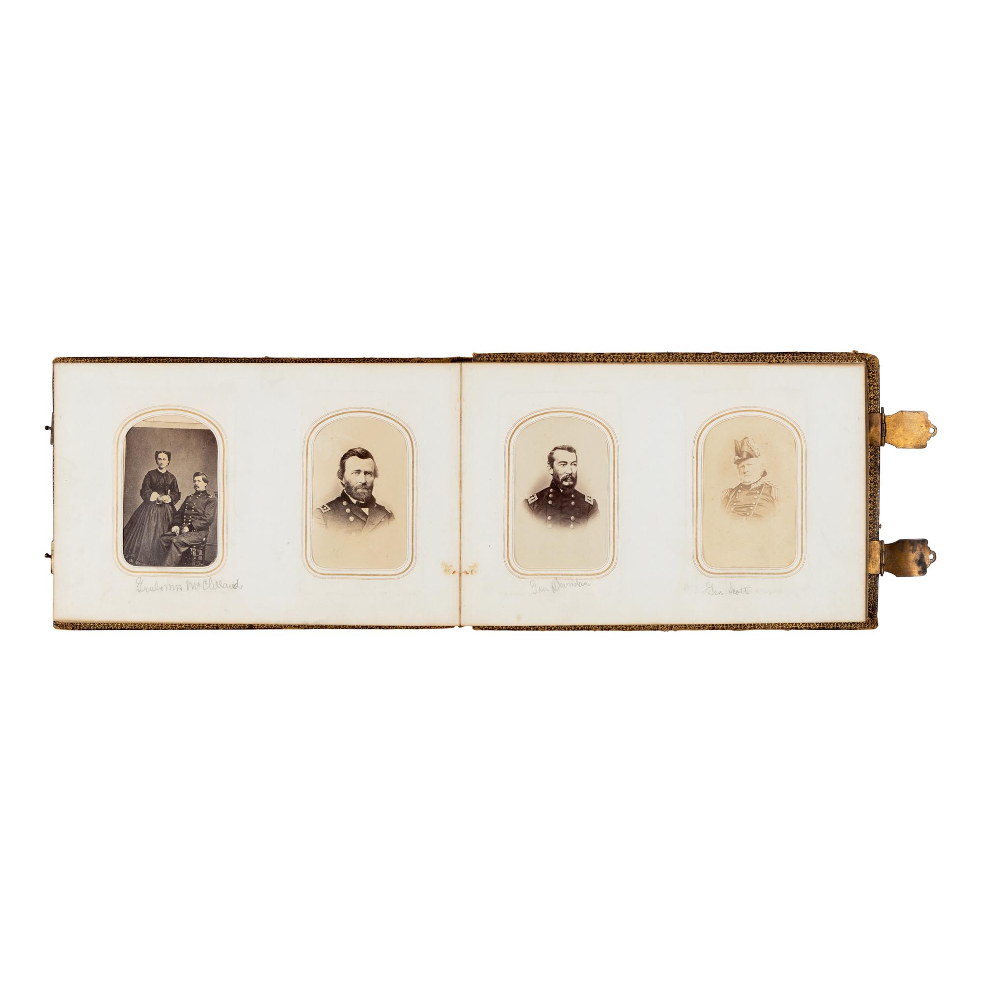 [CIVIL WAR]. [VAN VLIET, Stewart (1815-1901)]. A carte-de-visite album from the family of Civil War brigadier general Stewart van Vliet, ca 1860s.