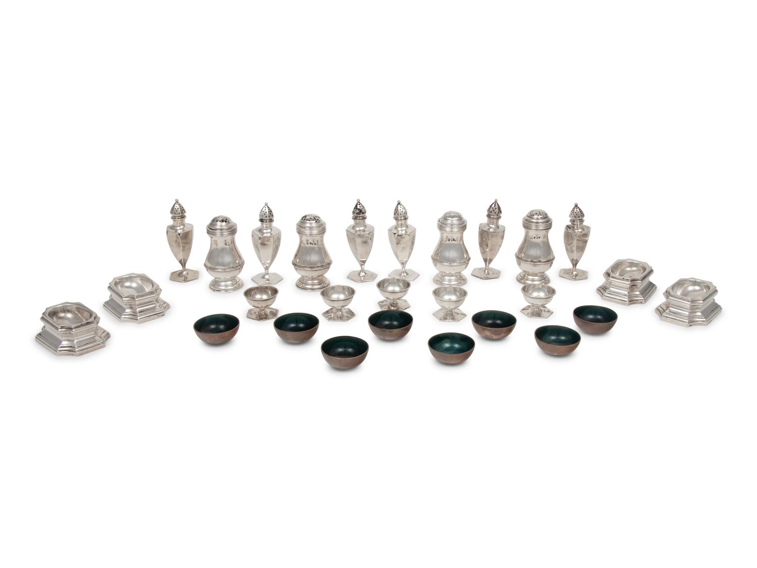A Group of Sugar Shakers and Salt Cellars