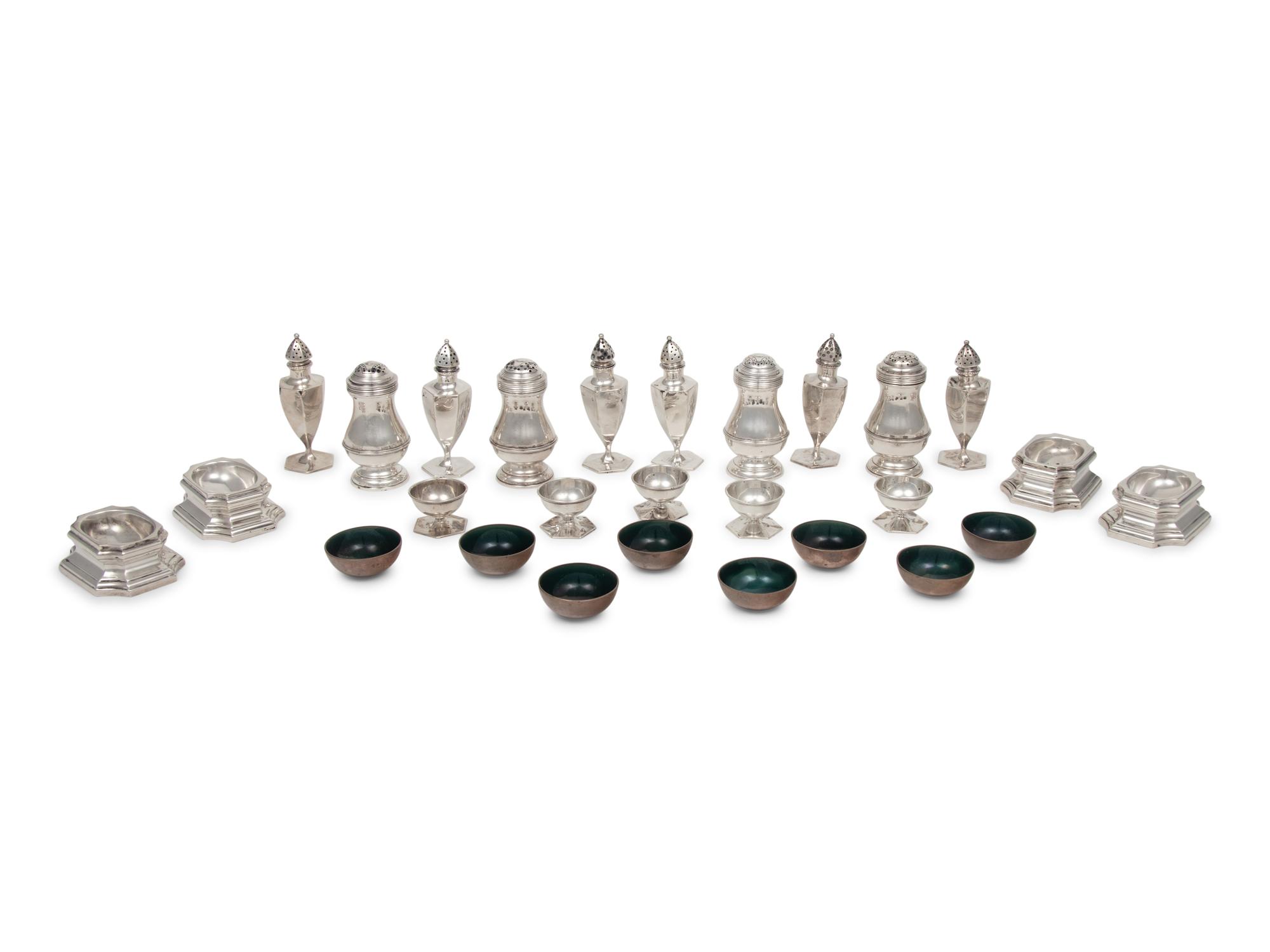 A Group of Sugar Shakers and Salt Cellars