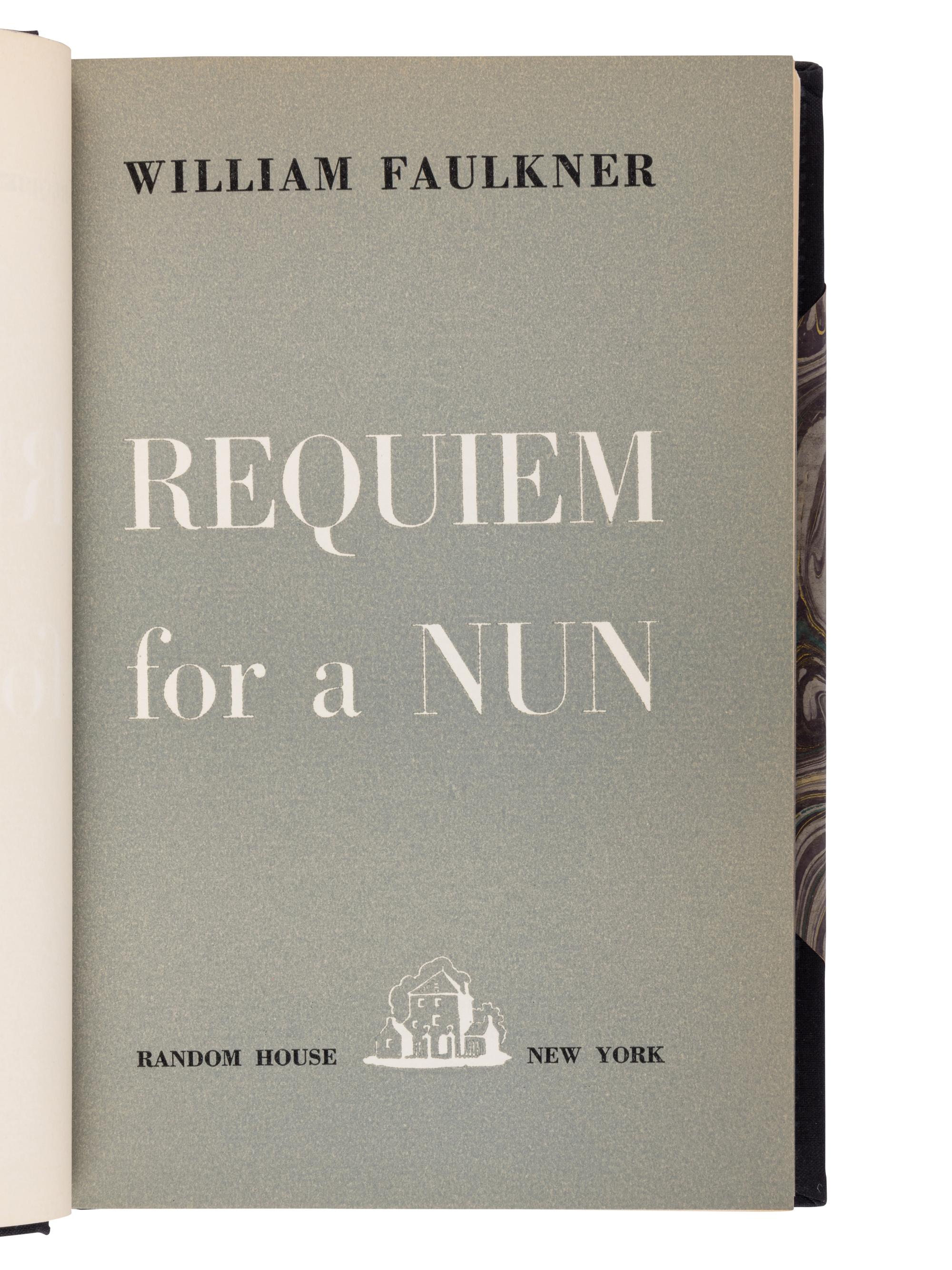 FAULKNER, William (1897-1962). Requiem for a Nun . New York: Random House, 1951.