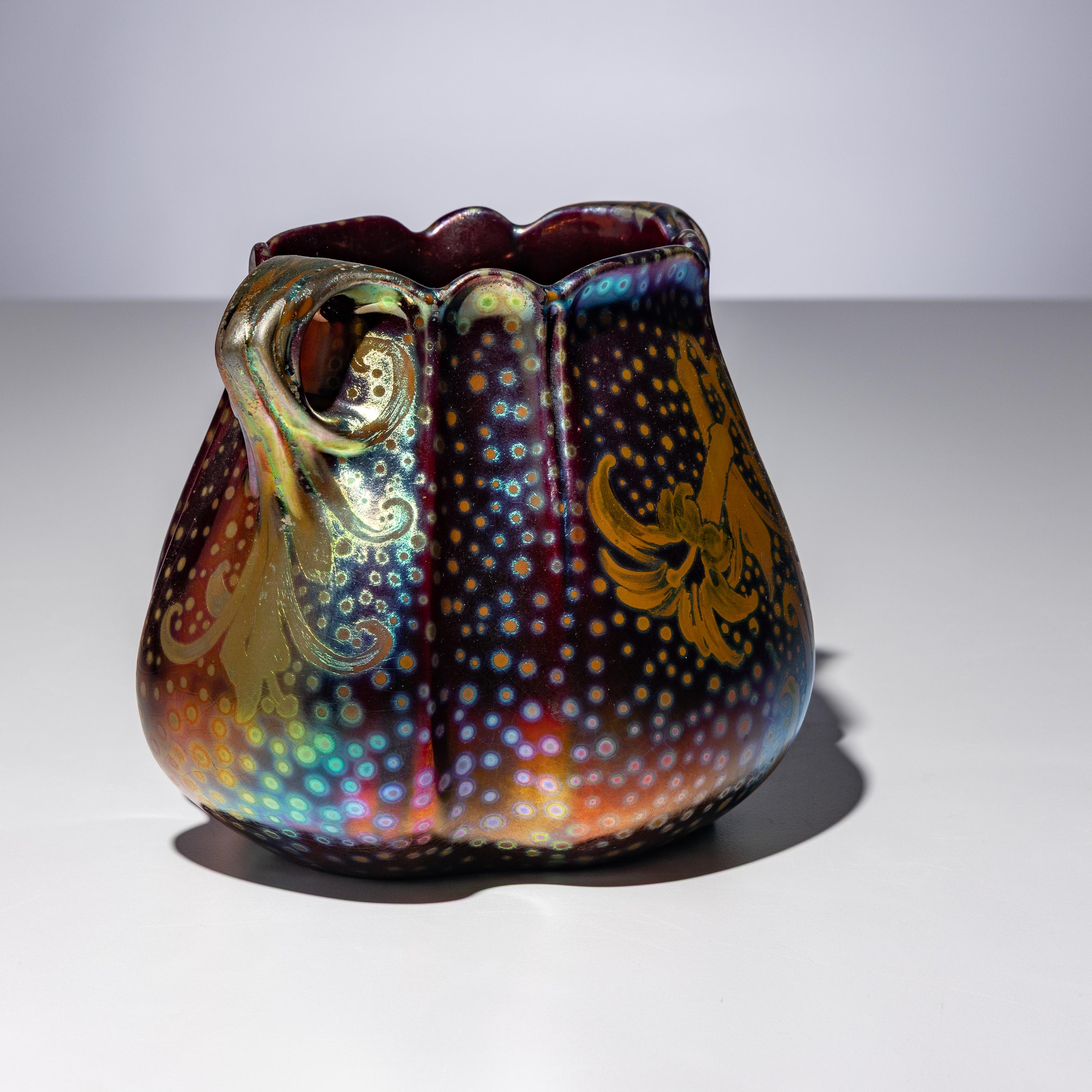 Jacques Sicard for Weller Pottery (French-American, 1865–1923) — Two-Handled Vase, c. 1905