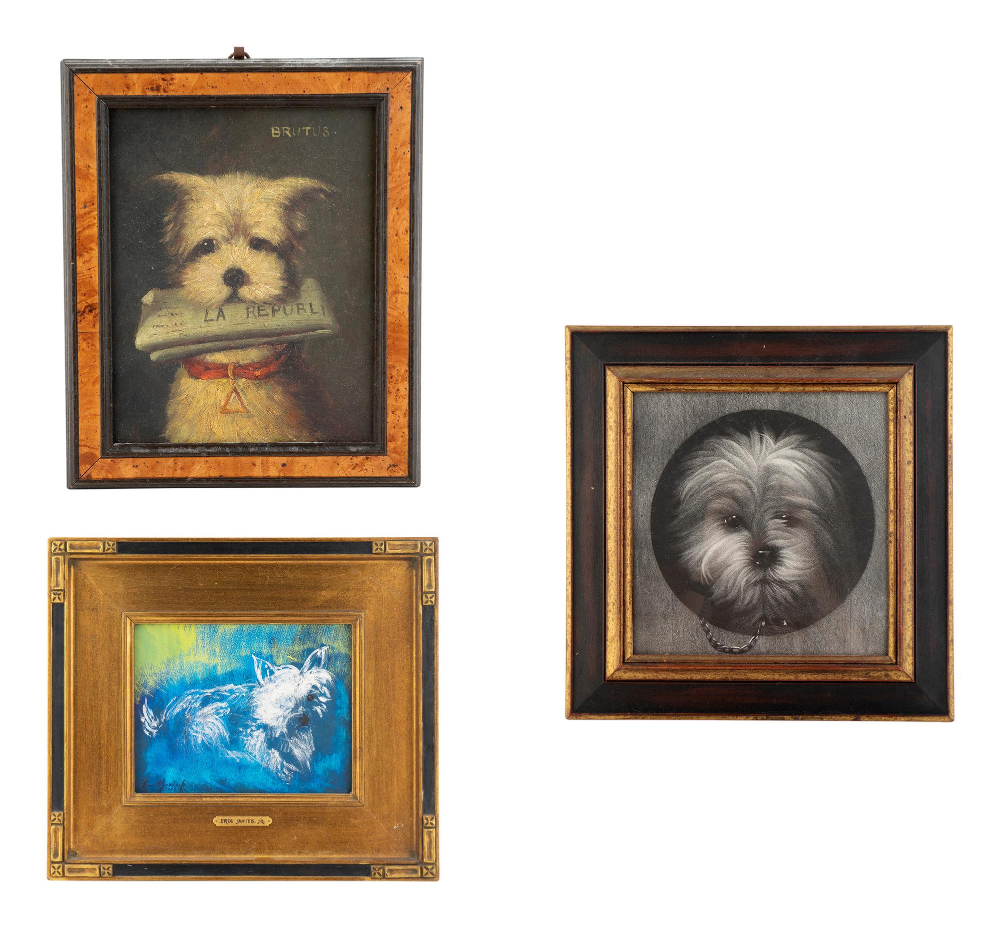 Three Framed Pictures of Cairn Terriers — 19TH/20TH CENTURY