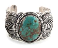 Sterling Silver and Turquoise Cuff Bracelet