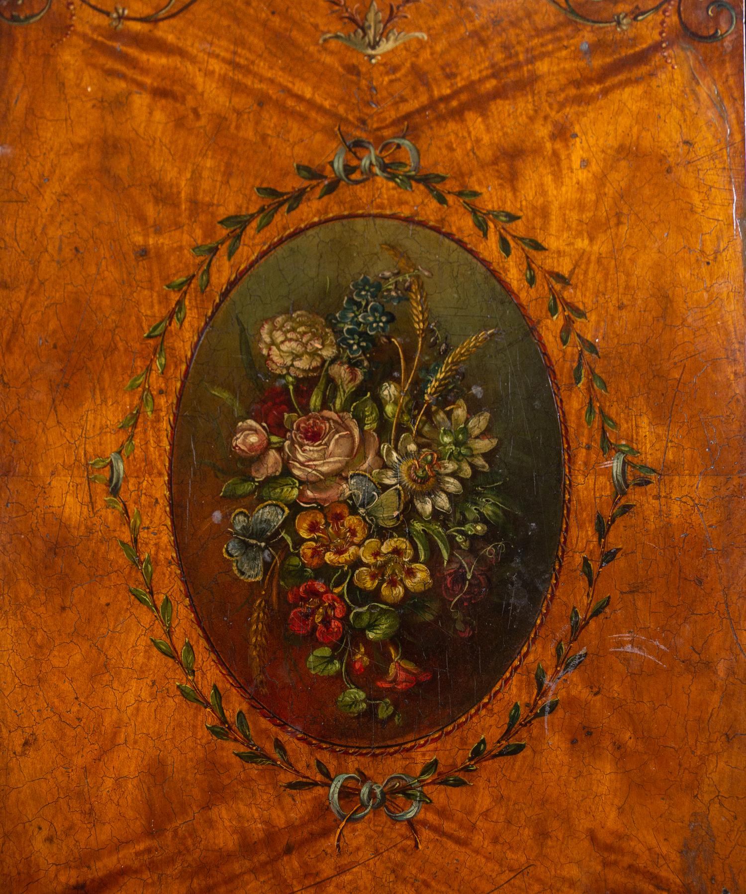 A George III Painted Satinwood Pembroke Table