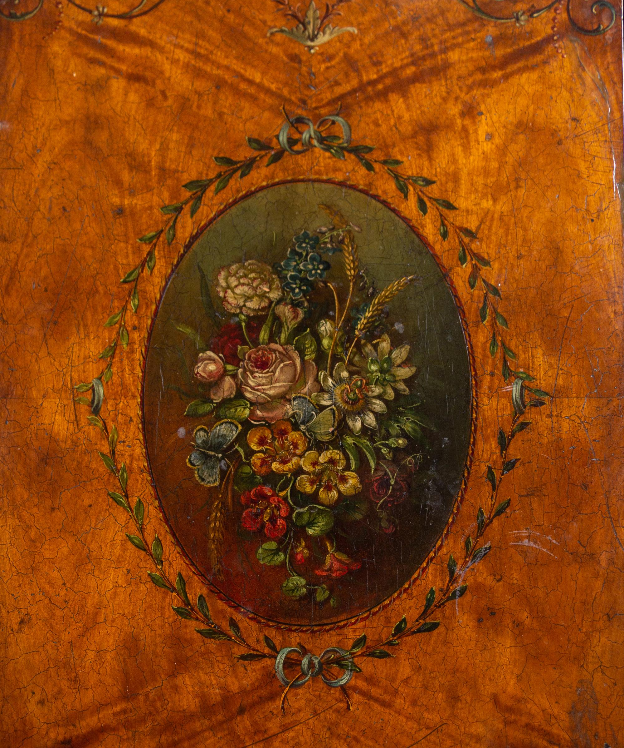 A George III Painted Satinwood Pembroke Table