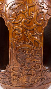 Pair of Chinese Carved Hardwood Stools 18TH/19TH CENTURY Height 20 1/8 inches. — 18TH/19TH CENTURY
