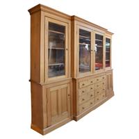 A Pine Breakfront Cabinet 121" W x 24.5" D x 99" H — Englland, 20th Century