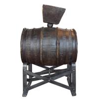 An Iron and Wood Wine Caddy 22.5" W x 17.5" D x 35" H — France, 19th Century