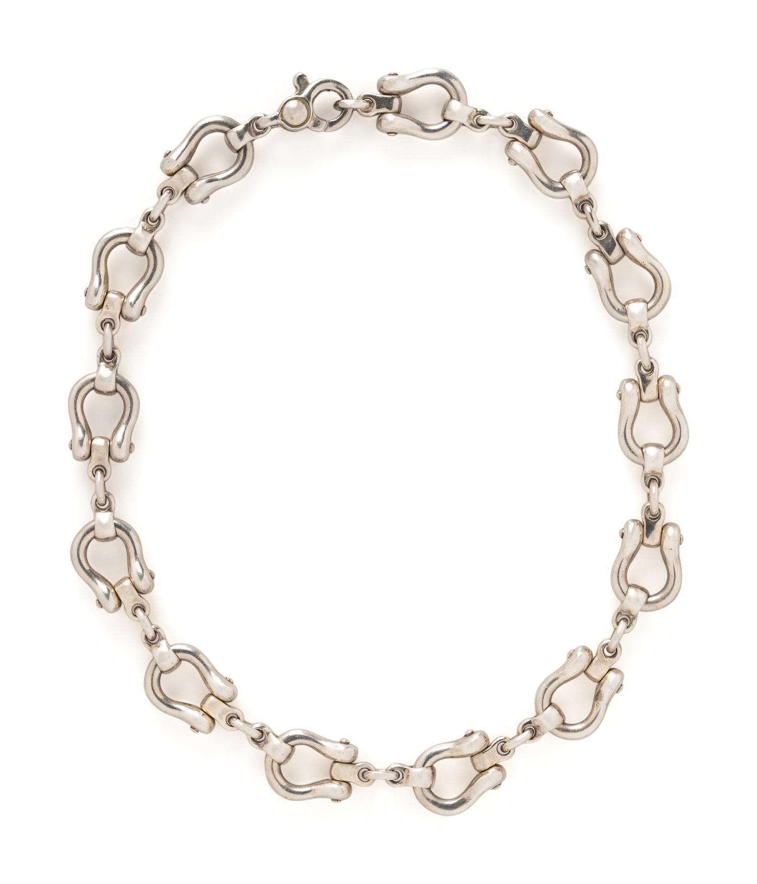TIFFANY & CO. STERLING SILVER STIRRUP LINK NECKLACE